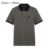 Eden Park Green/Grey Short Sleeve Polo Grey
