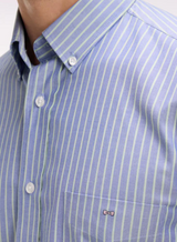 Eden Park Pinpoint Green Stripe Shirt Blue