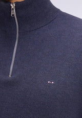 Eden Park Honeycomb 1/4 Zip Navy Sweater Navy
