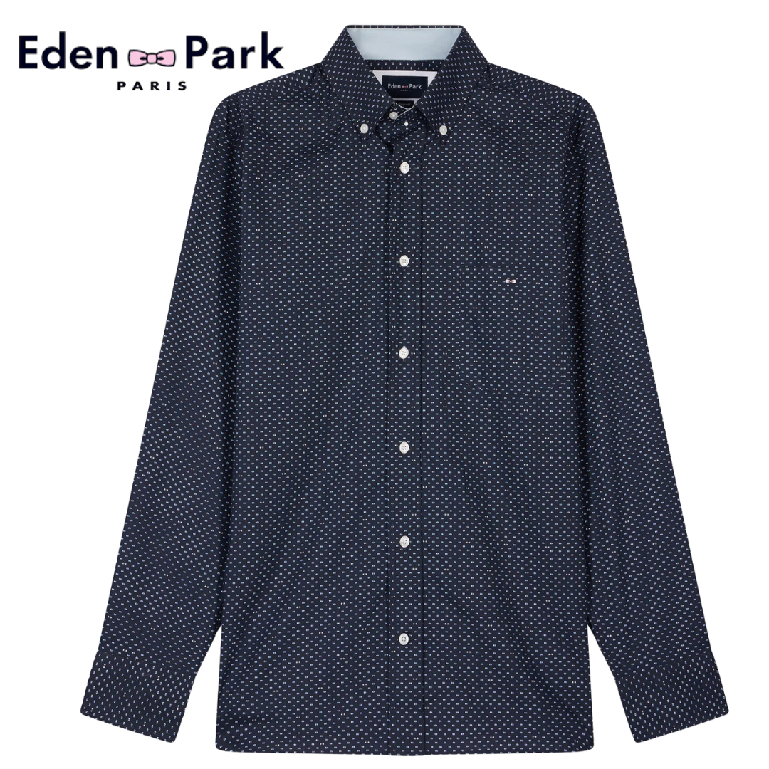 Eden Park Microprint Navy Shirt Navy