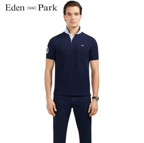 Eden Park Number 10 Navy Polo Shirt Navy