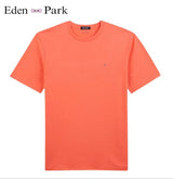 Eden Park Classic Crew Neck Salmon Tee Pink