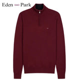 Eden Park Cotton Quarter Zip Wine Knit Wine