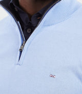 Eden Park Quarter Zip Sky Blue Knit Blue