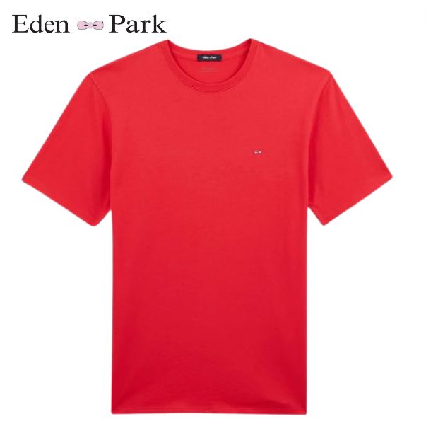 Eden Park Classic Round Neck Red Tee Red