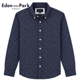 Eden Park Printed Navy Cotton Shirt Navy