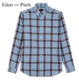 Eden Park Rebond Blue Check Shirt Blue