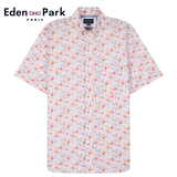 Eden Park Poplin Floral Print Shirt Beige
