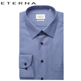 Eterna Blue Mini Check Formal Shirt Blue