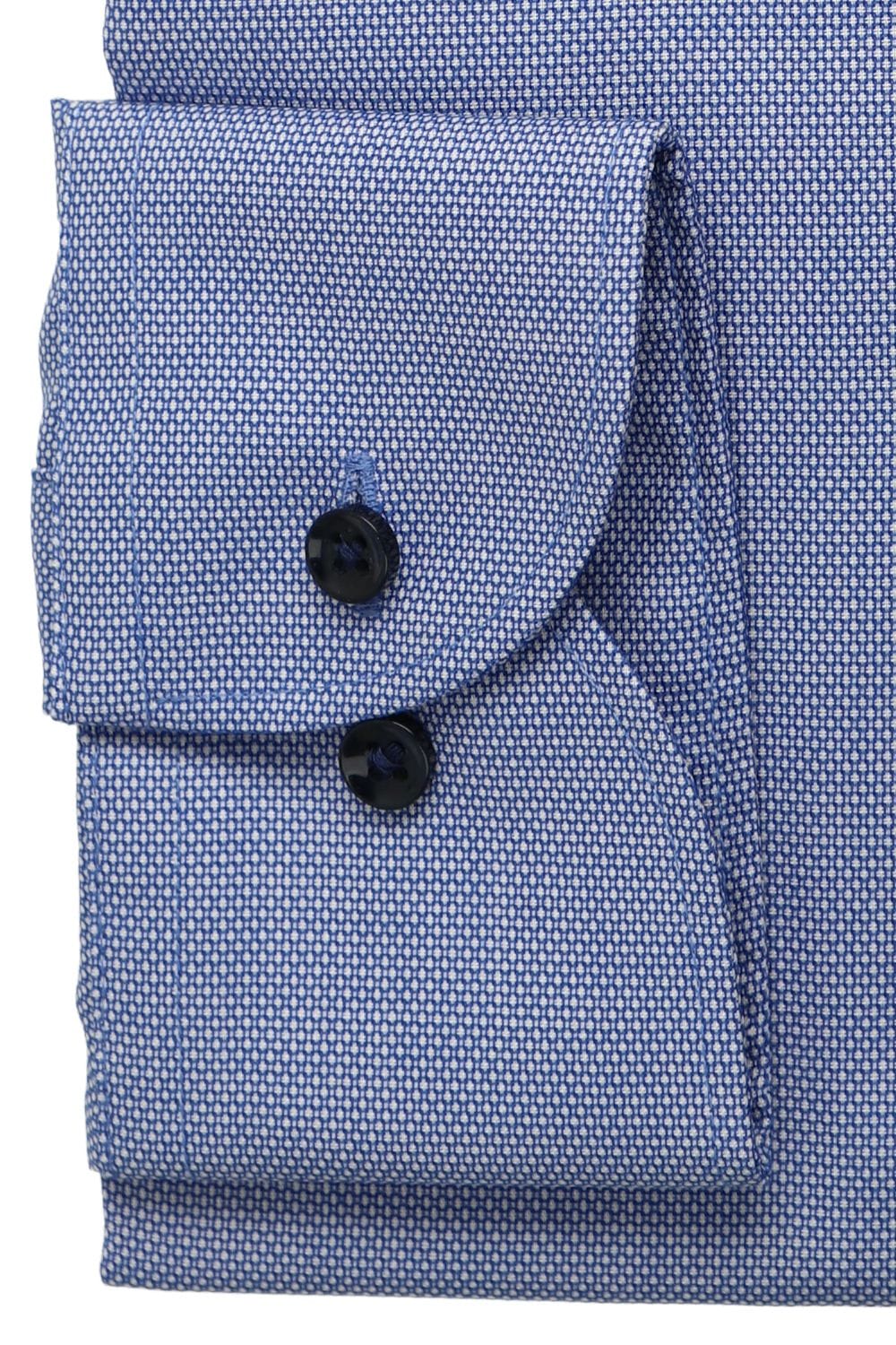 Eterna Blue Mini Check Formal Shirt Blue