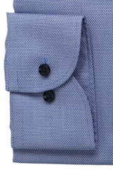 Eterna Blue Mini Check Formal Shirt Blue