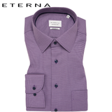 Eterna Deep Purple Mini Fleck Shirt Purple