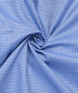 Eterna Blue Mini Check Formal Shirt Blue