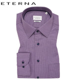 Eterna Structured Purple Square Print Purple