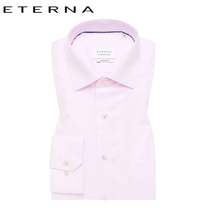 Eterna Pink Check Shirt Pink