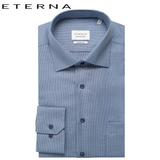Eterna Navy Stitch Detail Shirt Navy