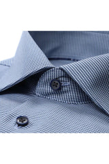 Eterna Navy Stitch Detail Shirt Navy