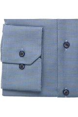 Eterna Navy Stitch Detail Shirt Navy