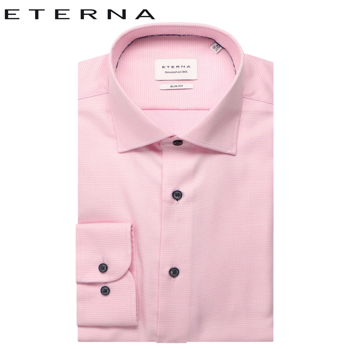 Eterna Pink Stitch Detail Shirt Pink