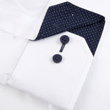 Eterna White With Navy Trim Shirt White