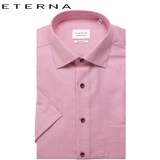 Eterna Pink Twill Short Sleeve Shirt Pink