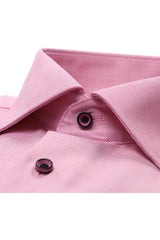 Eterna Pink Twill Short Sleeve Shirt Pink