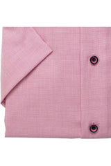 Eterna Pink Twill Short Sleeve Shirt Pink