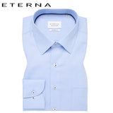 Eterna Light Blue Textured Formal Shirt Blue