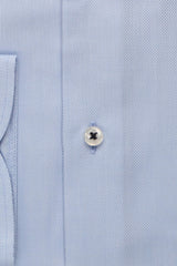 Eterna Light Blue Textured Formal Shirt Blue