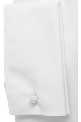 Eterna White Twill Double Cuff Shirt White