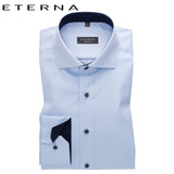 Eterna Light Blue With Navy Trim Shirt Blue