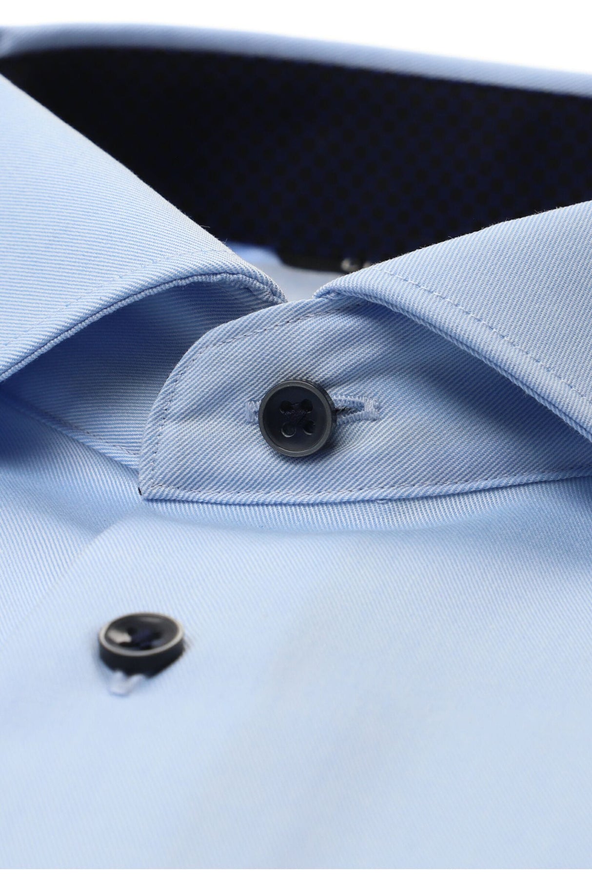 Eterna Light Blue With Navy Trim Shirt Blue