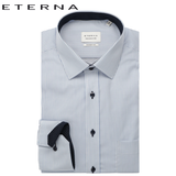 Eterna Classic Blue Stripe Shirt Blue
