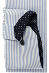 Eterna Classic Blue Stripe Shirt Blue