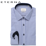 Eterna Blue Pin Stripe Shirt Blue