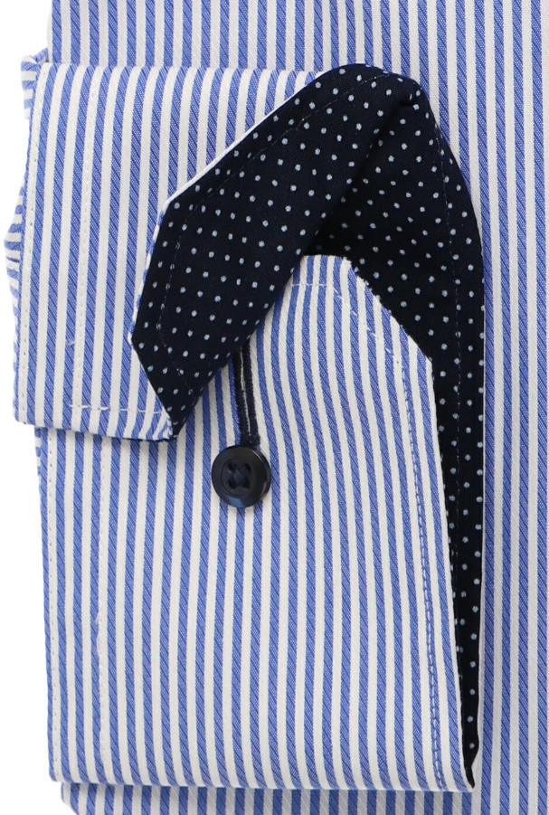Eterna Blue Pin Stripe Shirt Blue