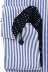 Eterna Blue Pin Stripe Shirt Blue