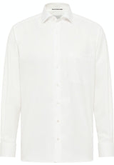 Eterna Off White Opaque Cover Shirt Beige