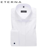 Eterna White Twill Double Cuff Shirt White