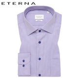 Eterna Lilac Diamond Twill Shirt Purple