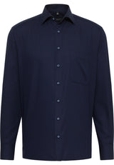 Eterna Dark Navy Twill Shirt Navy