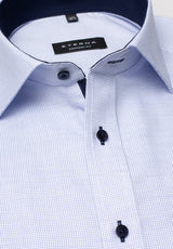 Eterna Light Blue Fleck Shirt Blue