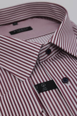 Eterna Maroon Stripe Shirt Maroon