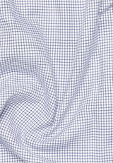 Eterna Navy Small Check Shirt Navy