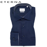 Eterna Classic Navy With Collar Trim Navy