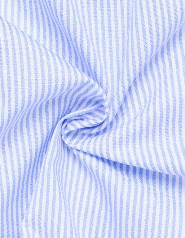 Eterna Classic Blue Stripe Shirt Blue