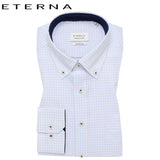 Eterna Rose And Blue Checkered Shirt Blue