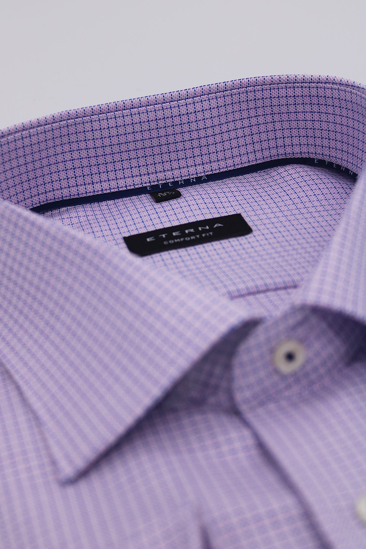 Eterna Pink And Blue Check Shirt Pink