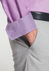 Eterna Purple Twill Formal Shirt Purple