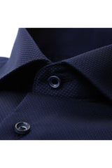 Eterna Rich Navy Twill Shirt Navy